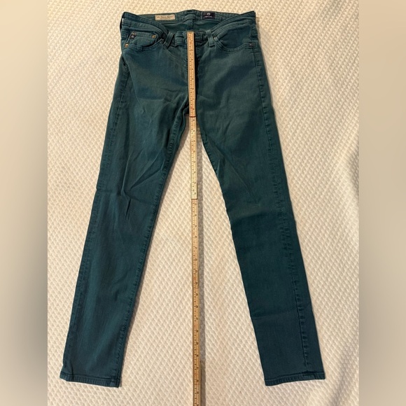 Ag Adriano Goldschmied Jeans - The Stevie Ankle Slim Straight Leg - Teal - Picture 9 of 9